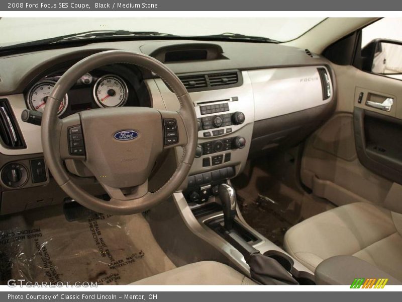 Black / Medium Stone 2008 Ford Focus SES Coupe