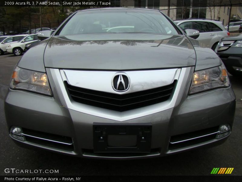 Silver Jade Metallic / Taupe 2009 Acura RL 3.7 AWD Sedan