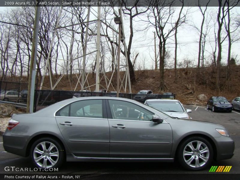Silver Jade Metallic / Taupe 2009 Acura RL 3.7 AWD Sedan