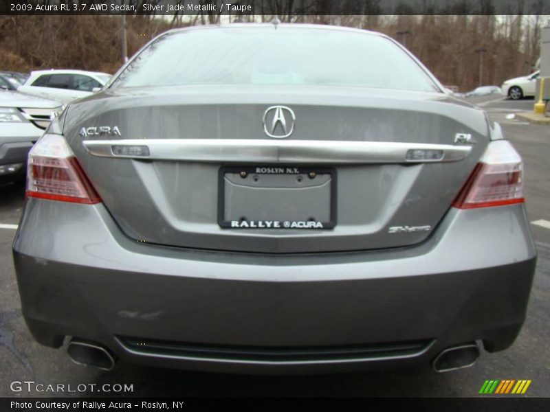 Silver Jade Metallic / Taupe 2009 Acura RL 3.7 AWD Sedan