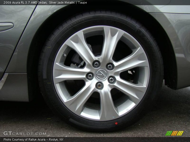 Silver Jade Metallic / Taupe 2009 Acura RL 3.7 AWD Sedan