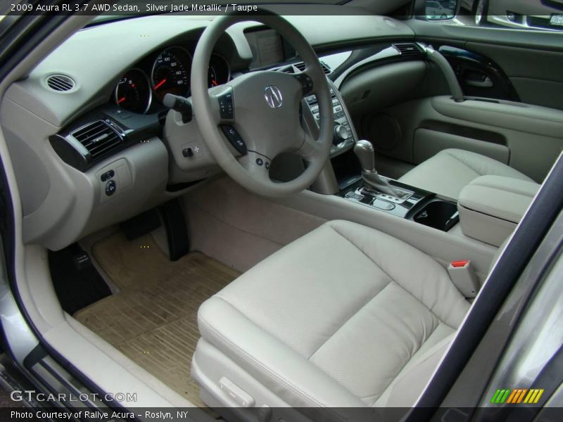 Silver Jade Metallic / Taupe 2009 Acura RL 3.7 AWD Sedan