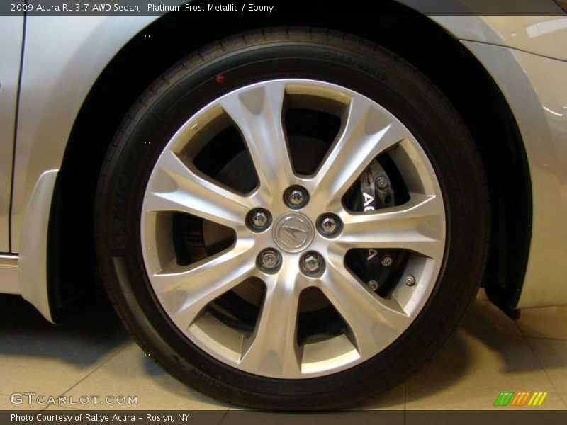 Platinum Frost Metallic / Ebony 2009 Acura RL 3.7 AWD Sedan
