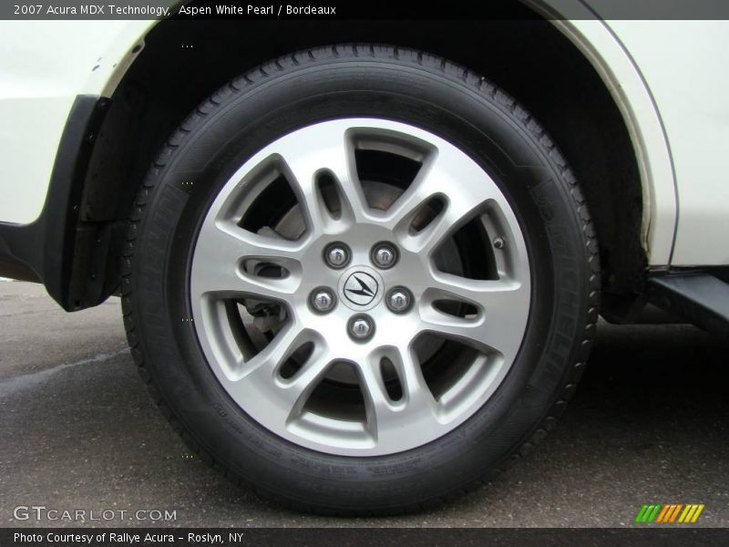 Aspen White Pearl / Bordeaux 2007 Acura MDX Technology