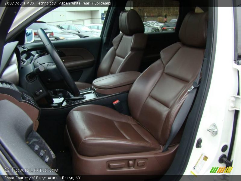 Aspen White Pearl / Bordeaux 2007 Acura MDX Technology