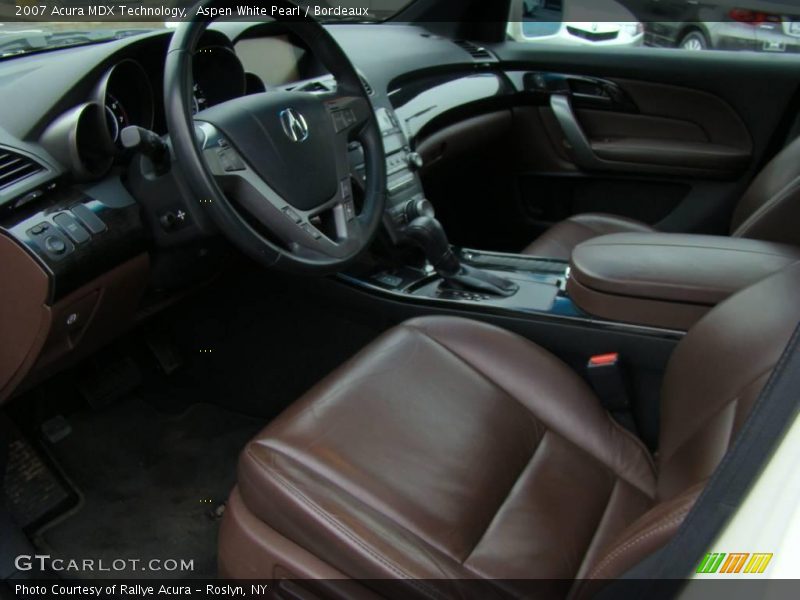 Aspen White Pearl / Bordeaux 2007 Acura MDX Technology