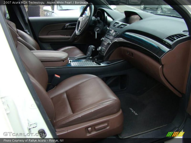 Aspen White Pearl / Bordeaux 2007 Acura MDX Technology