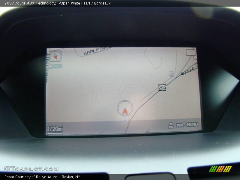 Aspen White Pearl / Bordeaux 2007 Acura MDX Technology