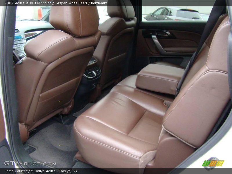 Aspen White Pearl / Bordeaux 2007 Acura MDX Technology