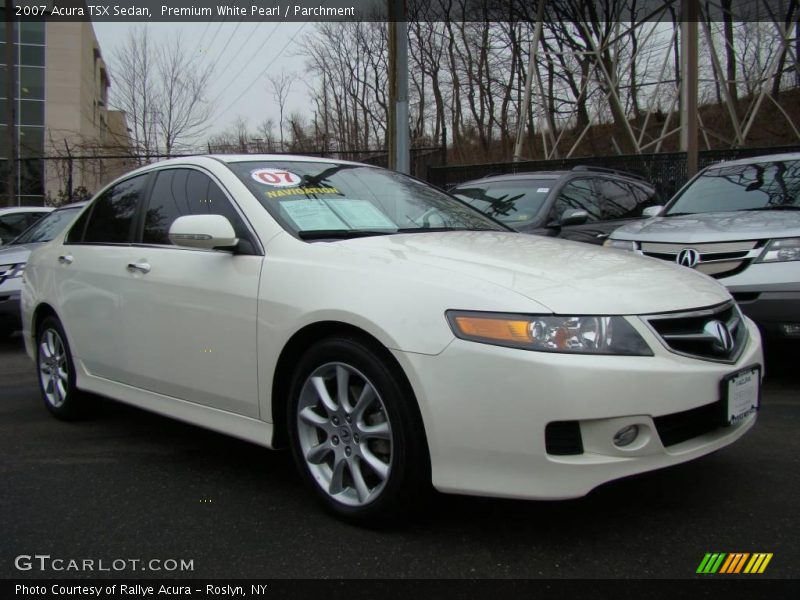 Premium White Pearl / Parchment 2007 Acura TSX Sedan