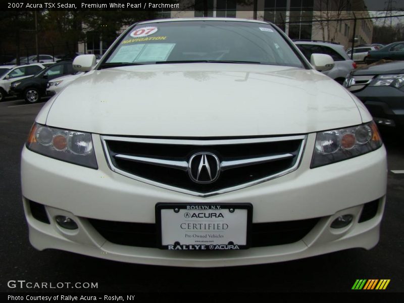 Premium White Pearl / Parchment 2007 Acura TSX Sedan