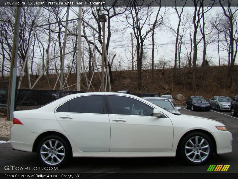 Premium White Pearl / Parchment 2007 Acura TSX Sedan