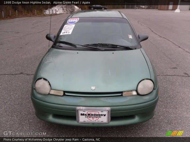 Alpine Green Pearl / Agate 1998 Dodge Neon Highline Sedan