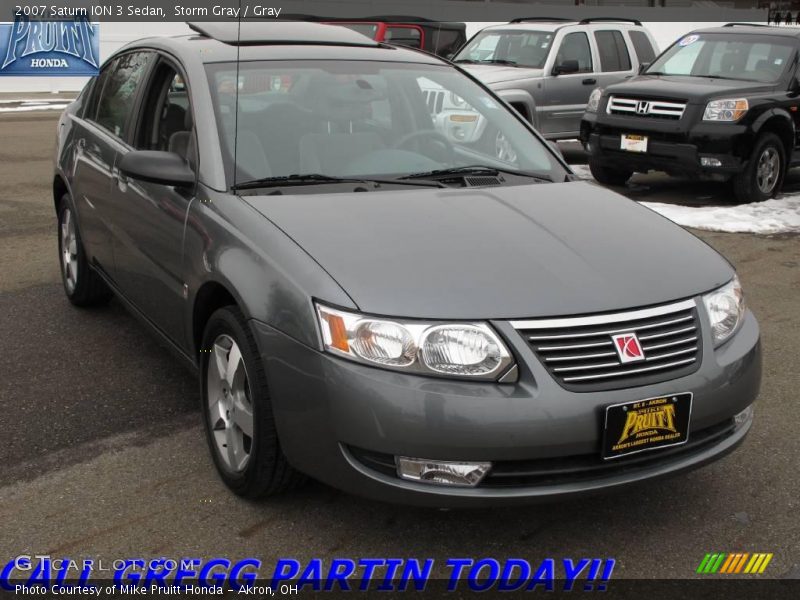 Storm Gray / Gray 2007 Saturn ION 3 Sedan
