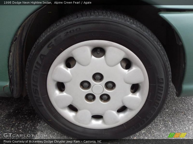Alpine Green Pearl / Agate 1998 Dodge Neon Highline Sedan