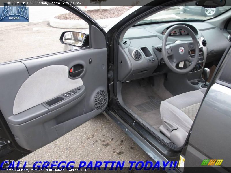 Storm Gray / Gray 2007 Saturn ION 3 Sedan