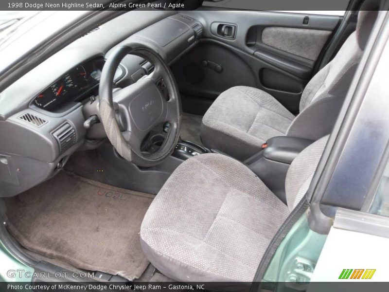 Alpine Green Pearl / Agate 1998 Dodge Neon Highline Sedan