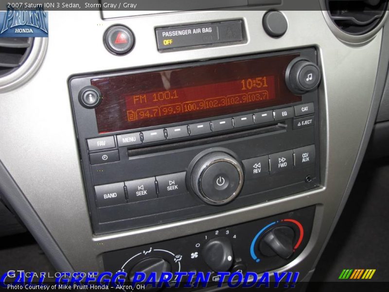 Storm Gray / Gray 2007 Saturn ION 3 Sedan
