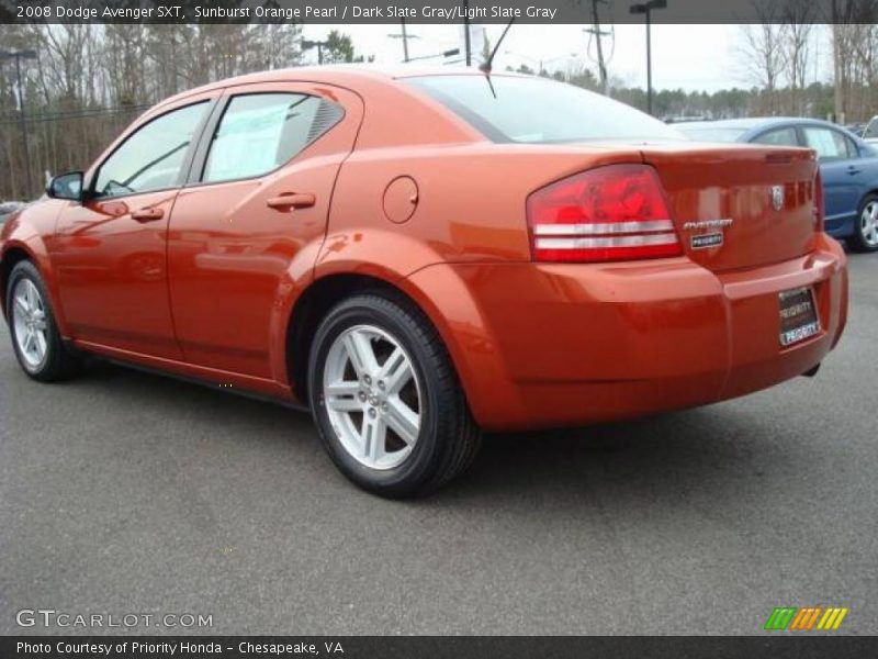 Sunburst Orange Pearl / Dark Slate Gray/Light Slate Gray 2008 Dodge Avenger SXT