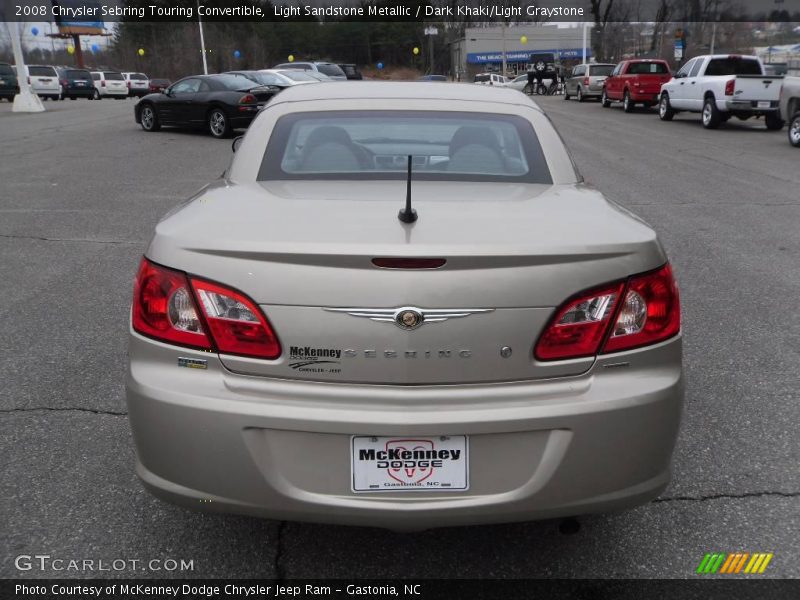 Light Sandstone Metallic / Dark Khaki/Light Graystone 2008 Chrysler Sebring Touring Convertible