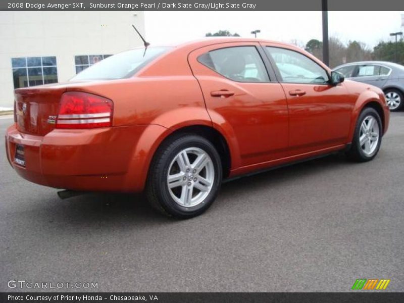 Sunburst Orange Pearl / Dark Slate Gray/Light Slate Gray 2008 Dodge Avenger SXT