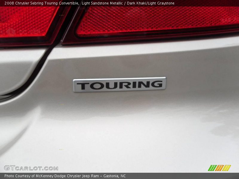 Light Sandstone Metallic / Dark Khaki/Light Graystone 2008 Chrysler Sebring Touring Convertible