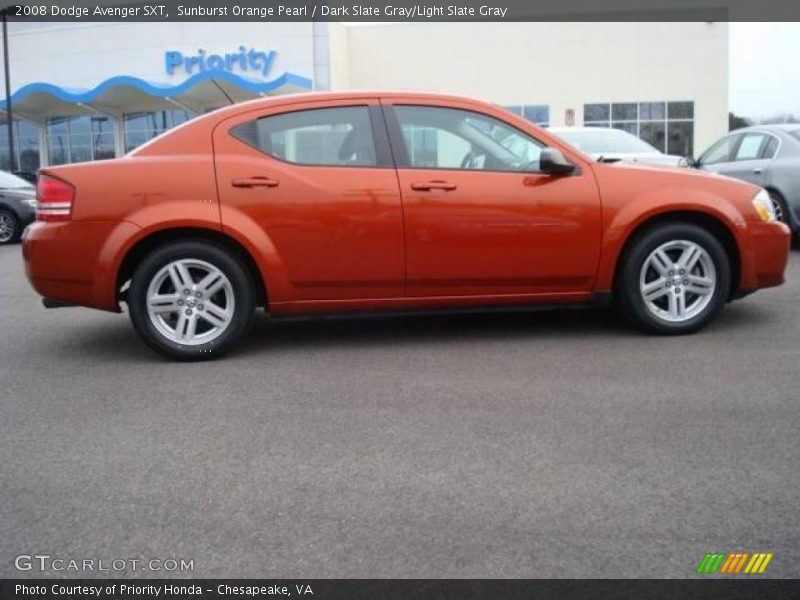 Sunburst Orange Pearl / Dark Slate Gray/Light Slate Gray 2008 Dodge Avenger SXT