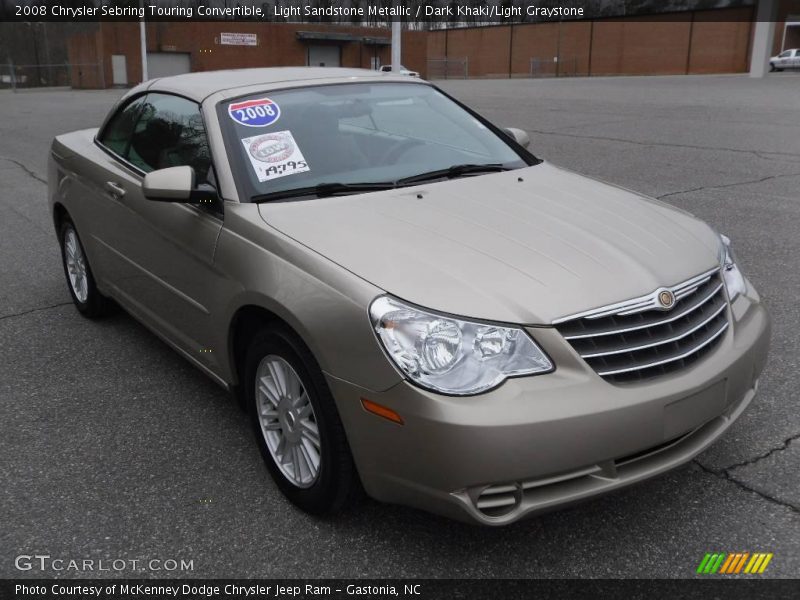 Light Sandstone Metallic / Dark Khaki/Light Graystone 2008 Chrysler Sebring Touring Convertible