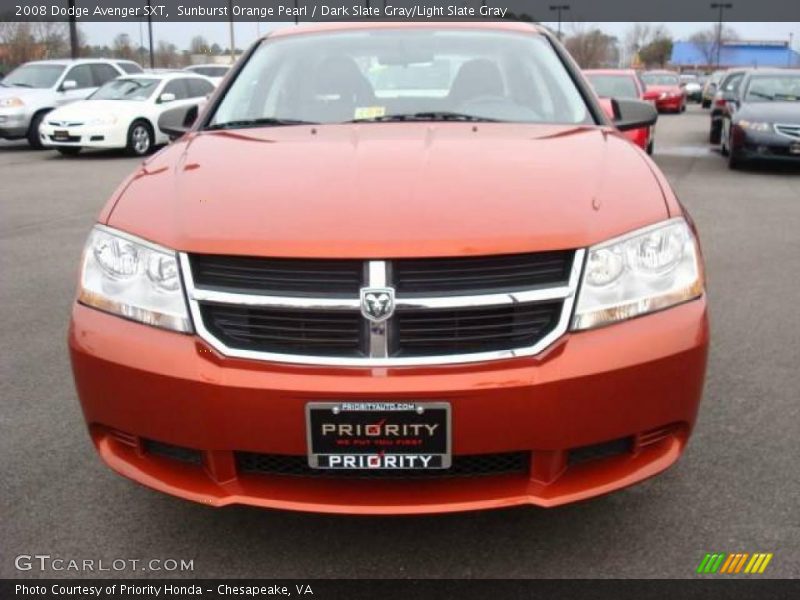 Sunburst Orange Pearl / Dark Slate Gray/Light Slate Gray 2008 Dodge Avenger SXT