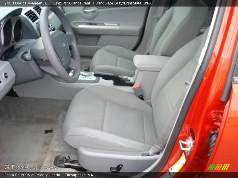 Sunburst Orange Pearl / Dark Slate Gray/Light Slate Gray 2008 Dodge Avenger SXT