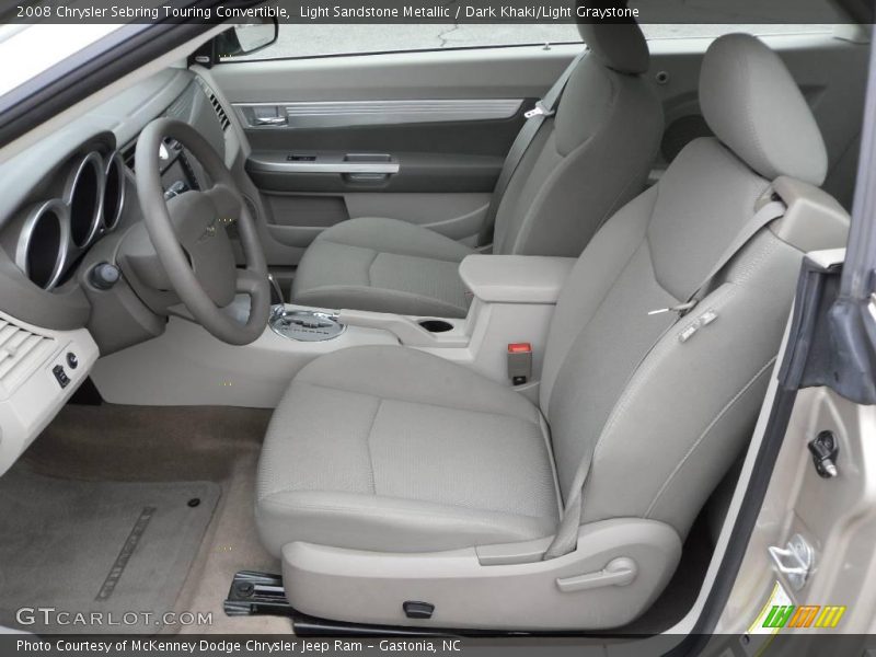 Light Sandstone Metallic / Dark Khaki/Light Graystone 2008 Chrysler Sebring Touring Convertible