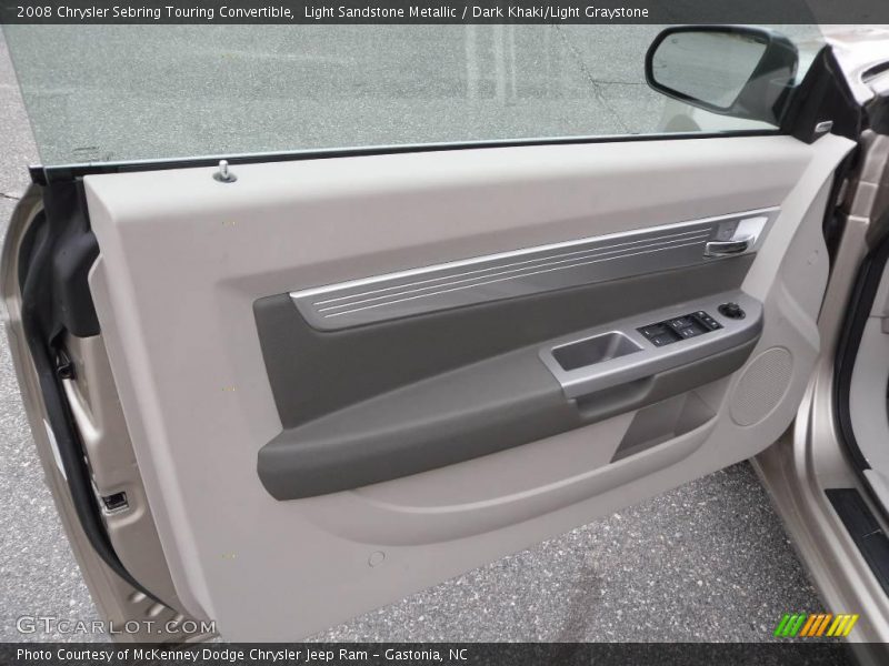 Light Sandstone Metallic / Dark Khaki/Light Graystone 2008 Chrysler Sebring Touring Convertible