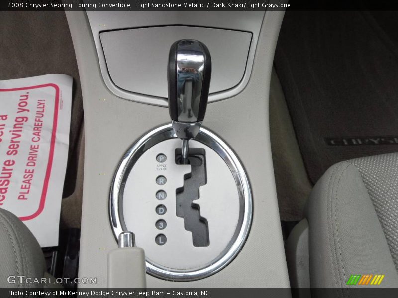 Light Sandstone Metallic / Dark Khaki/Light Graystone 2008 Chrysler Sebring Touring Convertible