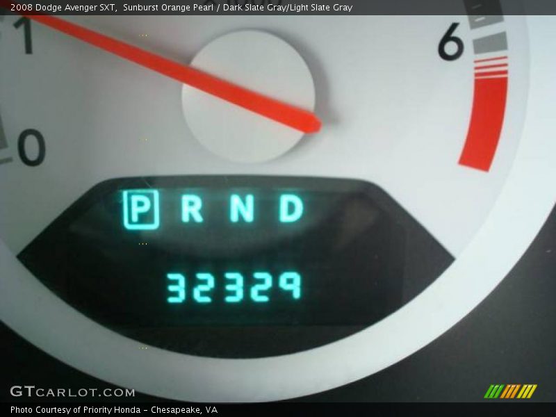 Sunburst Orange Pearl / Dark Slate Gray/Light Slate Gray 2008 Dodge Avenger SXT