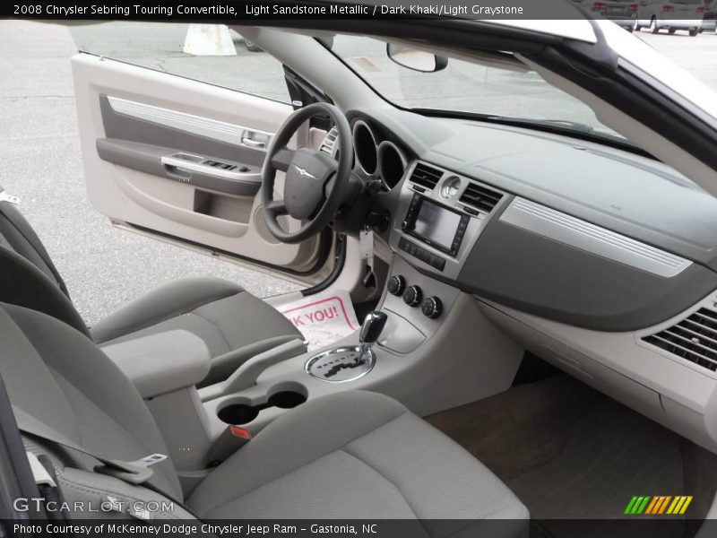 Light Sandstone Metallic / Dark Khaki/Light Graystone 2008 Chrysler Sebring Touring Convertible