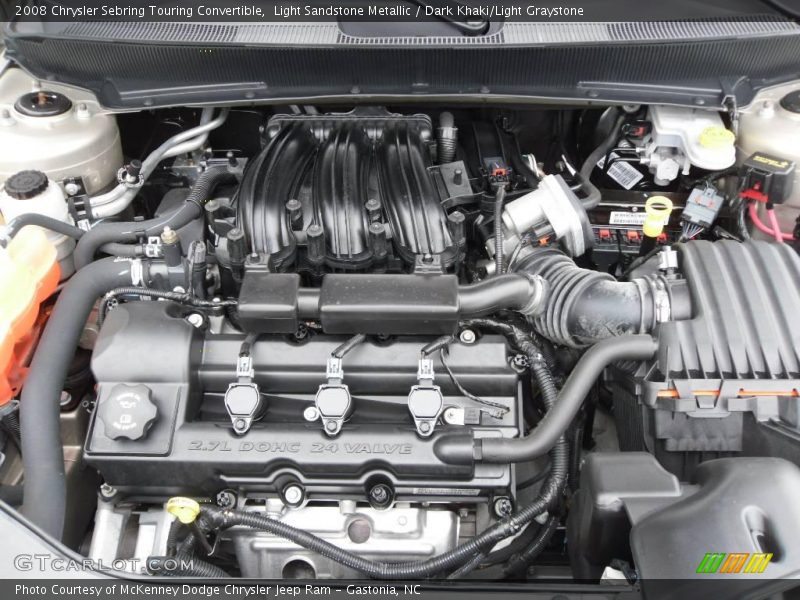 Light Sandstone Metallic / Dark Khaki/Light Graystone 2008 Chrysler Sebring Touring Convertible