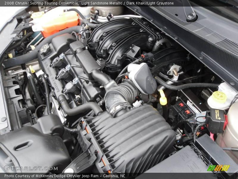 Light Sandstone Metallic / Dark Khaki/Light Graystone 2008 Chrysler Sebring Touring Convertible