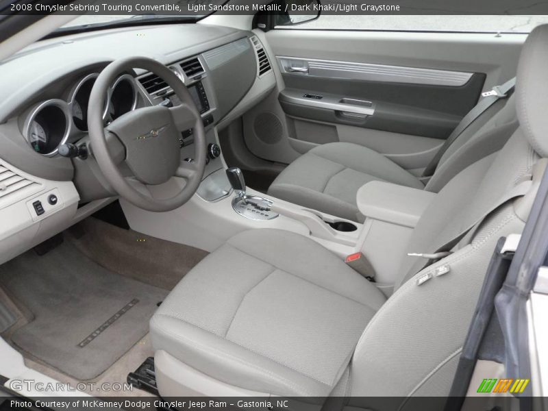 Light Sandstone Metallic / Dark Khaki/Light Graystone 2008 Chrysler Sebring Touring Convertible