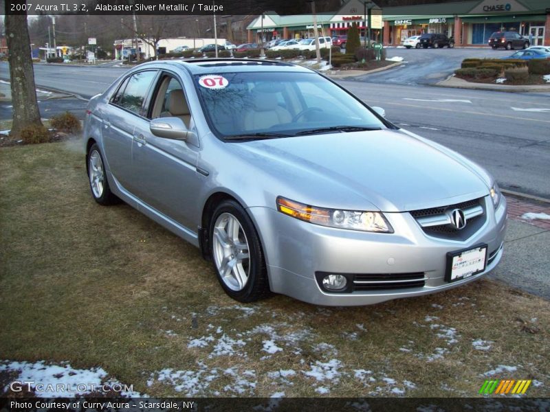 Alabaster Silver Metallic / Taupe 2007 Acura TL 3.2