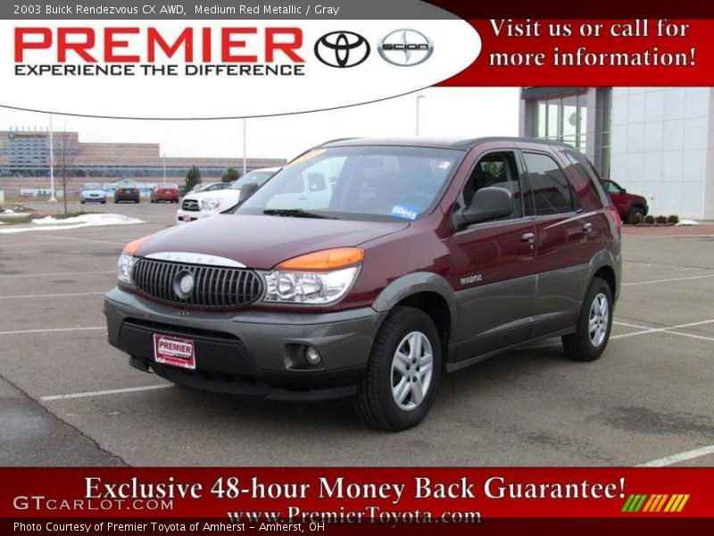 Medium Red Metallic / Gray 2003 Buick Rendezvous CX AWD