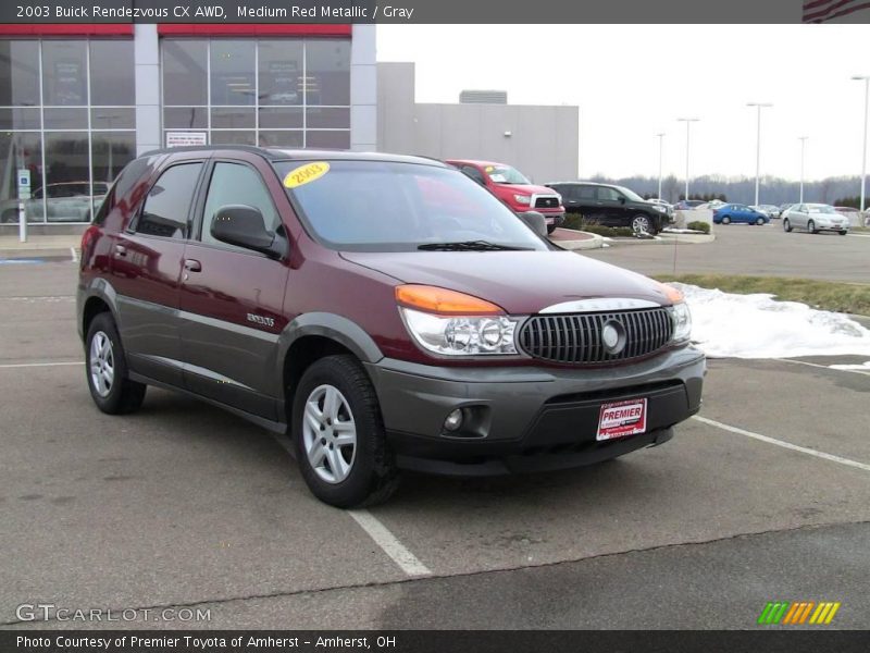 Medium Red Metallic / Gray 2003 Buick Rendezvous CX AWD