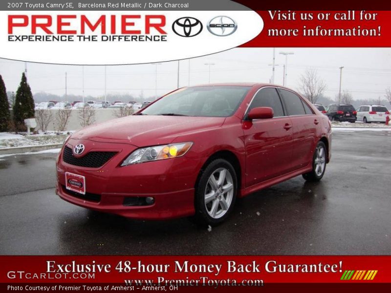Barcelona Red Metallic / Dark Charcoal 2007 Toyota Camry SE