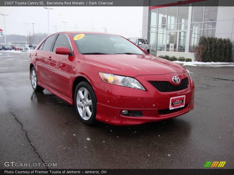 Barcelona Red Metallic / Dark Charcoal 2007 Toyota Camry SE