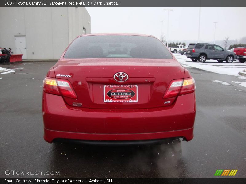 Barcelona Red Metallic / Dark Charcoal 2007 Toyota Camry SE