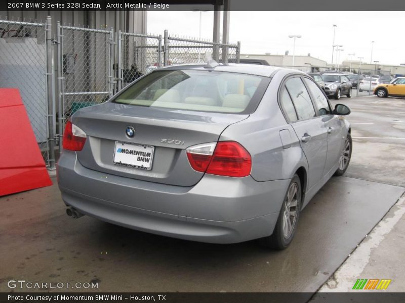 Arctic Metallic / Beige 2007 BMW 3 Series 328i Sedan