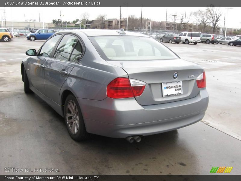 Arctic Metallic / Beige 2007 BMW 3 Series 328i Sedan