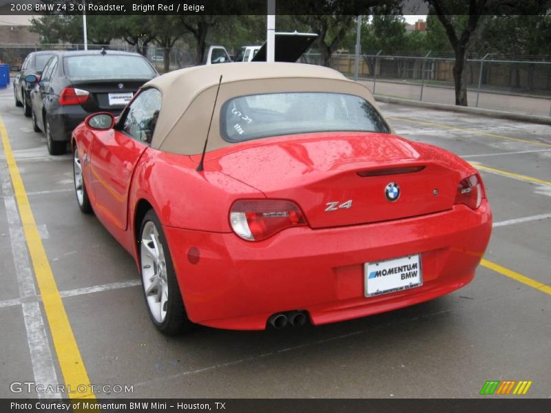 Bright Red / Beige 2008 BMW Z4 3.0i Roadster