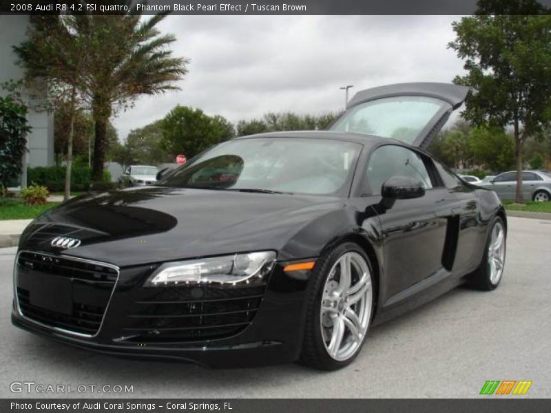 Phantom Black Pearl Effect / Tuscan Brown 2008 Audi R8 4.2 FSI quattro