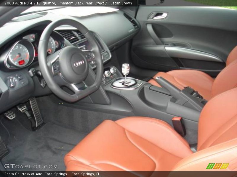 Phantom Black Pearl Effect / Tuscan Brown 2008 Audi R8 4.2 FSI quattro