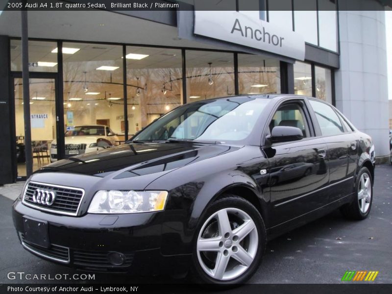 Brilliant Black / Platinum 2005 Audi A4 1.8T quattro Sedan